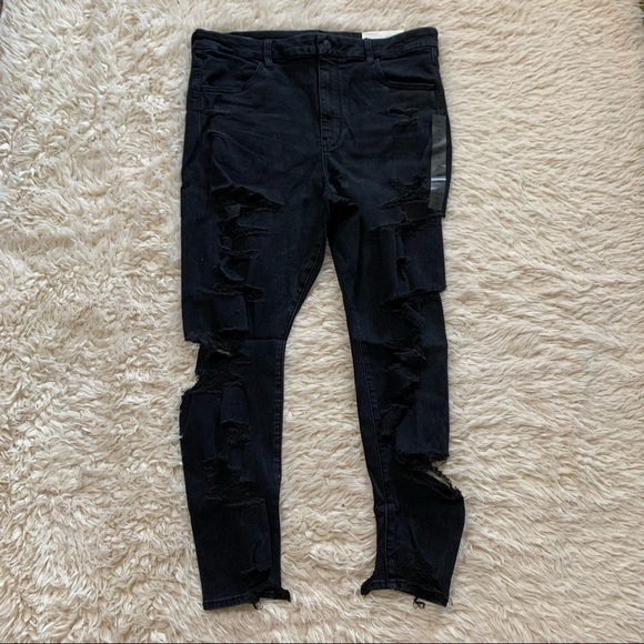 American Eagle NWT High Rise Destroyed Jeggings - Picture 6 of 16